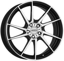 Janta aliaj DOTZ Kendo Black polished 7/17 4x100 ET45